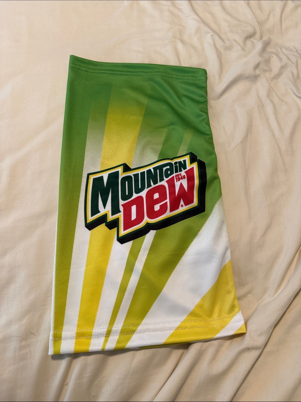 Mountain Dew Branded Green & Yellow Neck Gator